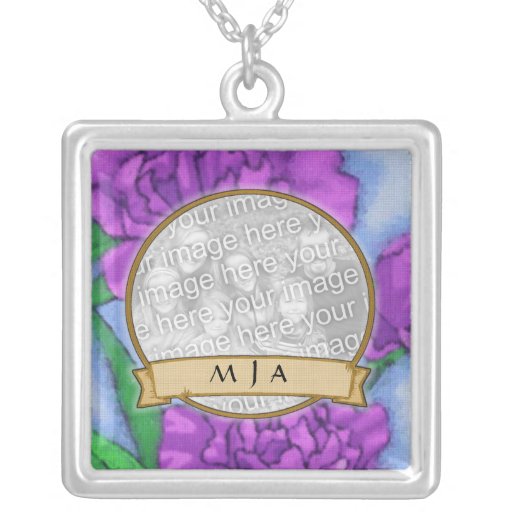 Necklace Template - Photo Flowers Banner