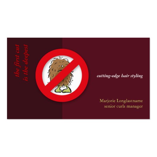 need a haircut hairdresser‘s customisable template business cards