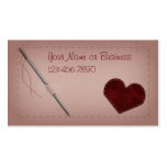 Needle and Pink Cloth Seamstress Business Card