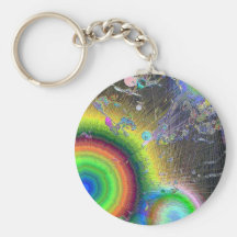 Negative Enamel Sunburst Key Chains