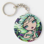 Nelli Mermaid Tropical Fantasy Art Keychains