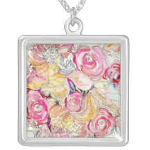 Neon Blooms Charm Necklace