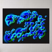 Neon Bubbles Print