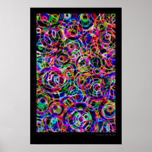 Neon Circles Print
