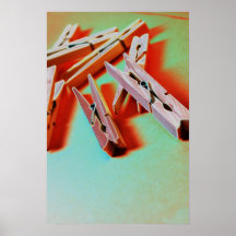 neon clothespins posters