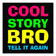 Neon Cool Story Bro Invites