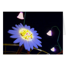 Neon Flower Card