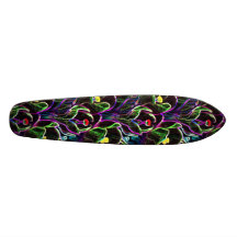Neon flower skateboard