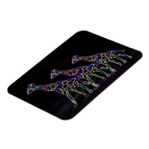 Neon Giraffes Premium Magnet