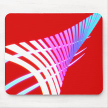 Neon glow leaf design red mousemat