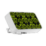 Neon Green Damask iPod Speaker