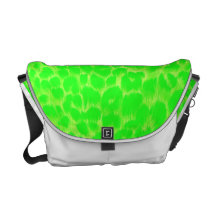 Neon Green Leopard Messenger Bag
