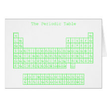Neon Green Periodic Table Greeting Cards