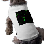 Neon Green Question Mark Dog T Shirt
