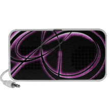 neon grunge ribbon design pink PC speakers
