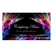 Neon Lights Graphic Designer Business Cards d3