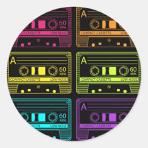 Neon Mix Tapes Sticker
