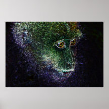 Neon Monkey Poster