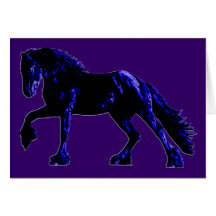 Neon Night Friesian Cards