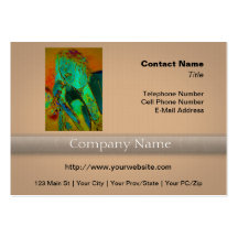 Neon Rock Singer Business Cards