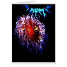 Neon Sea Anemones Greeting Cards