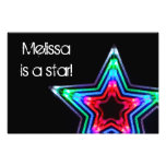 Neon Star Light Custom Photo Print