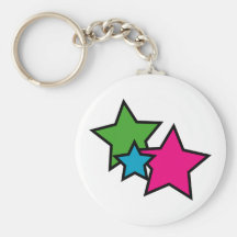 Neon Stars Keychain