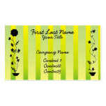 Neon Stripes and Flowers Business Card