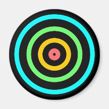 Neon Target Refrigerator Magnet