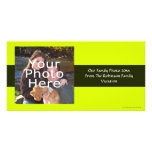 Neon Yellow, High Visibility Customized Photo Card