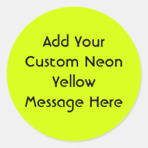 Neon Yellow, High Visibility Sticker