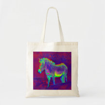 neon zebra bag