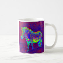 neon zebra mug