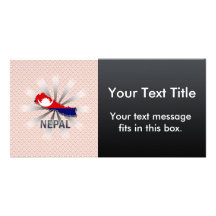 Nepal Flag Map 2.0 Picture Card
