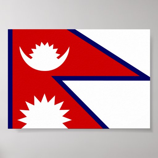 Nepal Flag Print | Zazzle