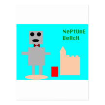 Neptune Beach Robot 1 Postcard