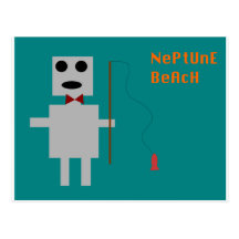 Neptune Beach Robot 3 Post Card