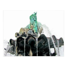 Neptunes Fountain, Alexanderplatz,in Oils(1) Post Card