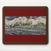 Neptune'S Horses By Crane Walter Mousepads