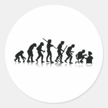 Nerd Evolution Round Sticker