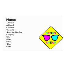 nerd zone nerds ahead CMYK geek Business Cards