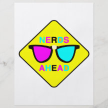 nerd zone nerds ahead CMYK geek Flyer Design