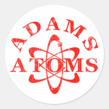 Nerds Adams Atoms Round Stickers