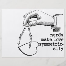 Nerds Make Love Symmetrically Flyer Design