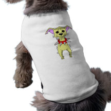 Nervous Chihuahua Cartoon Pet Tshirt