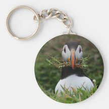 Nest Builder Puffin Key Chain