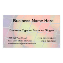 Net background with orange and yellow furry image business card
