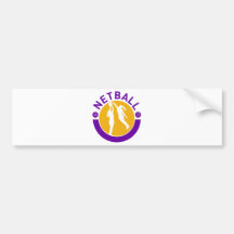 Netball player shooting blocking the shot bumper sticker