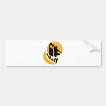 Netball player shooting blocking the shot bumper stickers
