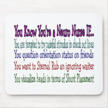 Neurology Nurse Hilarious Gifts, Unique Saying Mouse Pad